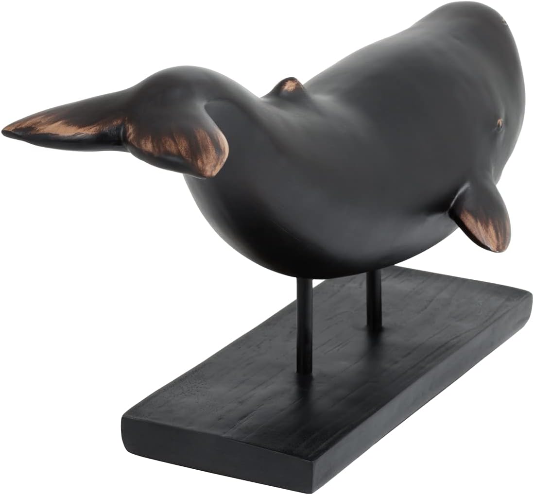Torre & Tagus Whale on Stand Coastal Decor Statue