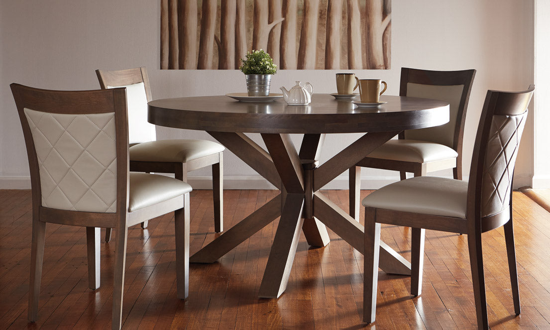 48″ GLASS AND BIRCH TABLE