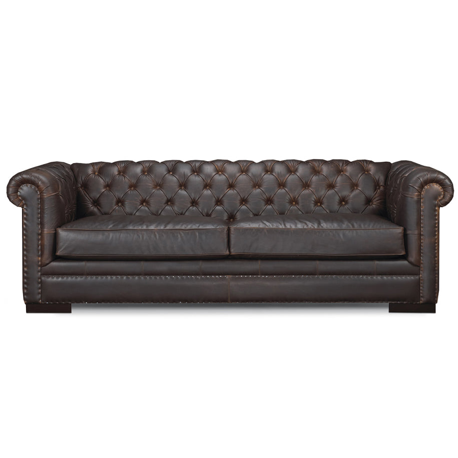 KENNEDY TUFTED LEATHER SOFA