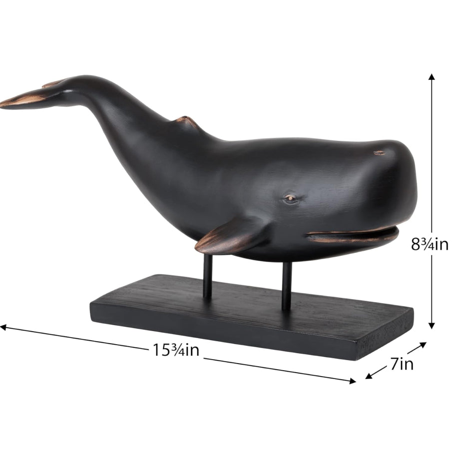 Torre & Tagus Whale on Stand Coastal Decor Statue