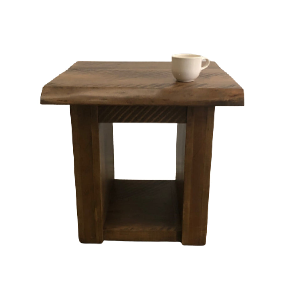RUFFSAWN LIVE EDGE END TABLE