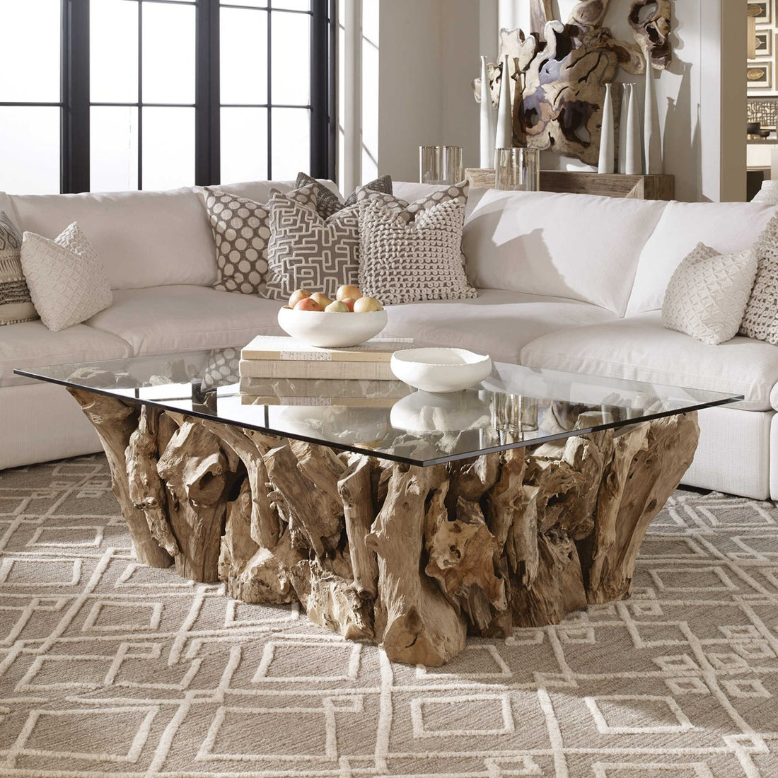 TEAK ROOT COFFEE TABLE