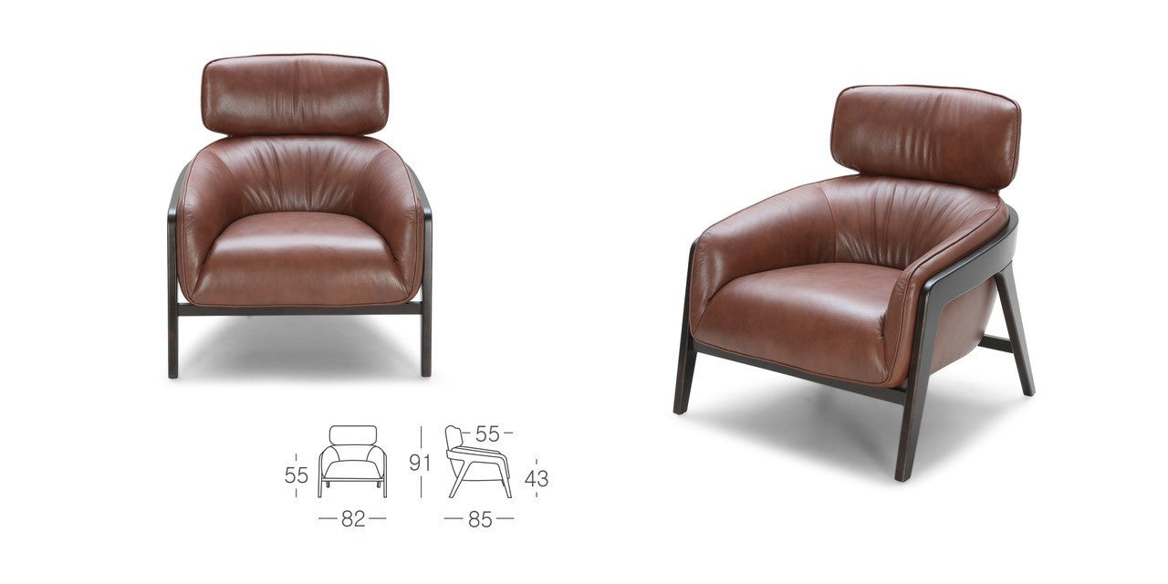 ATLANTIC LEATHER ACCENT CHAIR