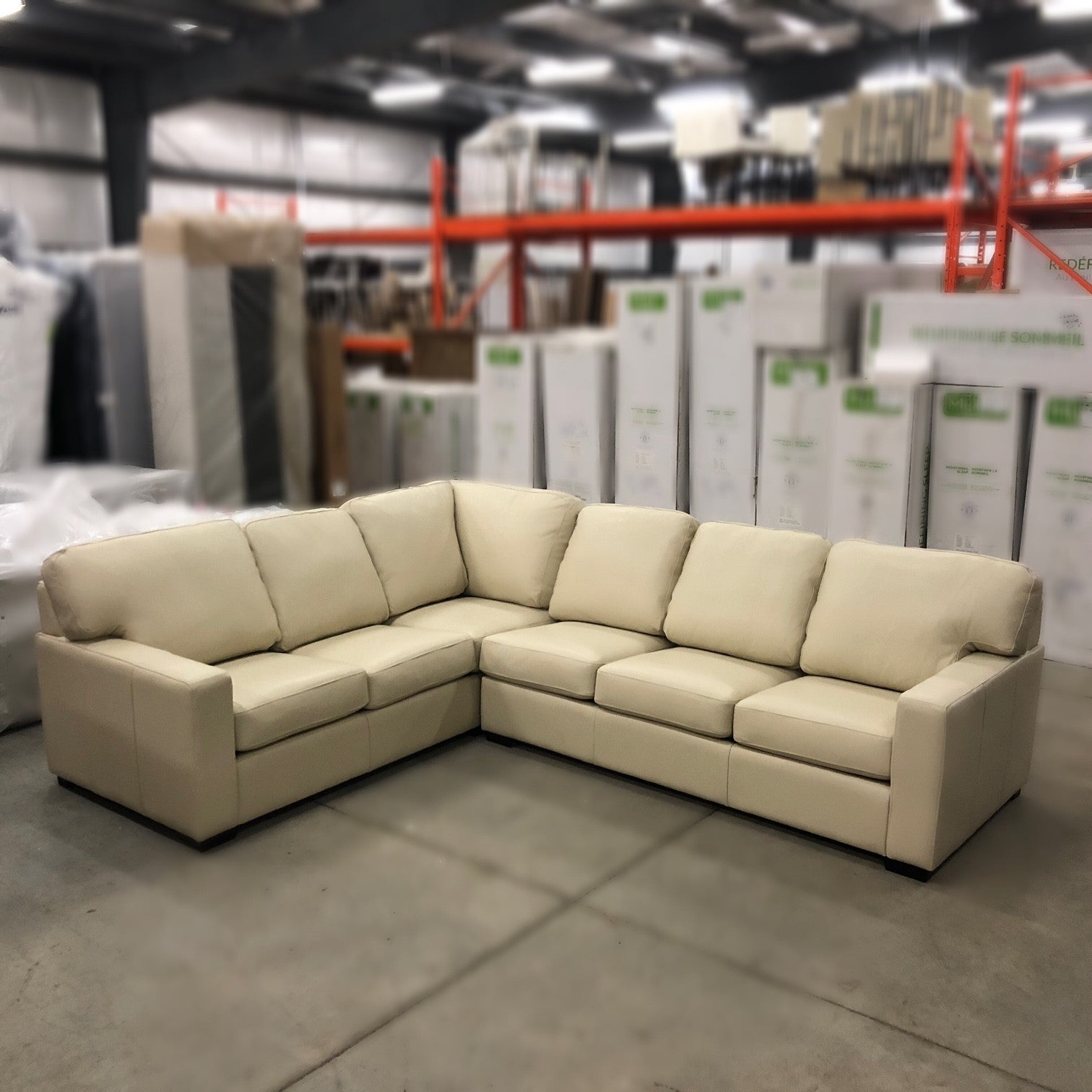 HAVANA POLAR LEATHER SECTIONAL