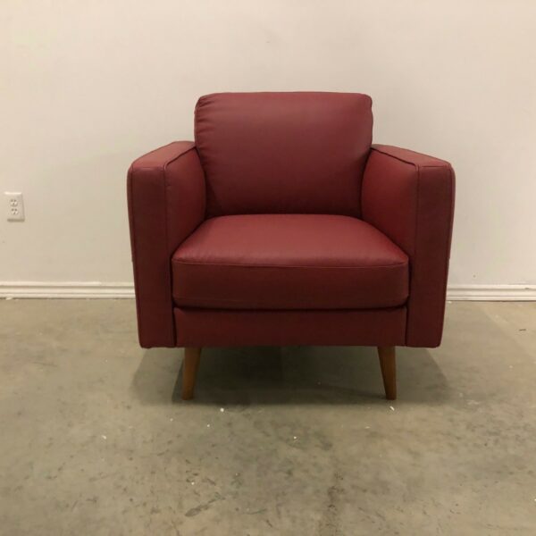 DESTREZZA ITALIAN RED LEATHER CHAIR
