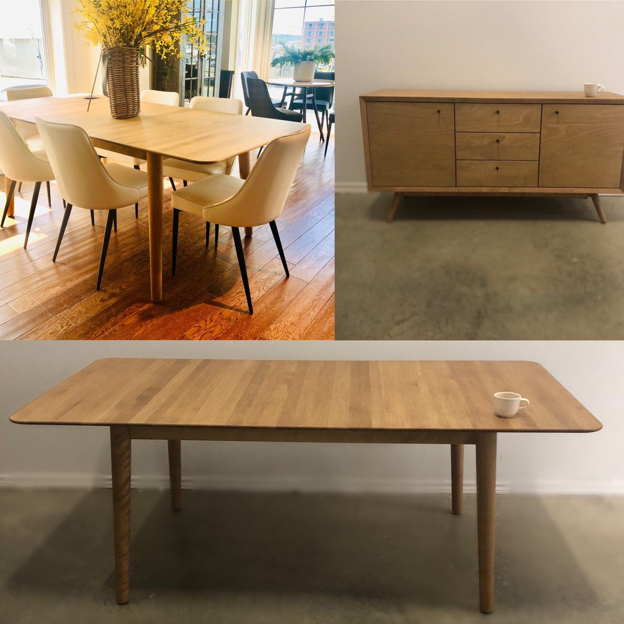 ELDA 62″ DINING TABLE WITH 20″ EXTENSION