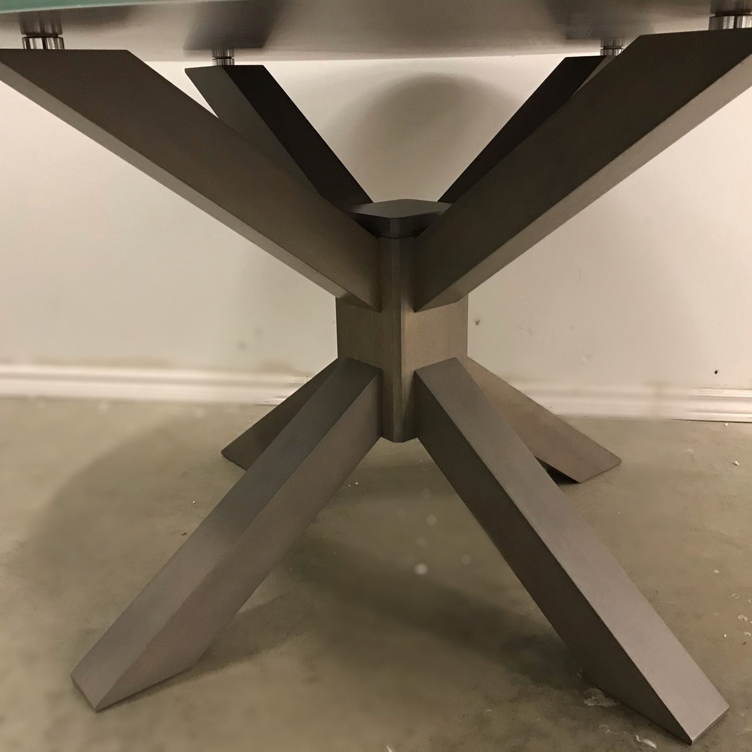 48″ GLASS AND BIRCH TABLE