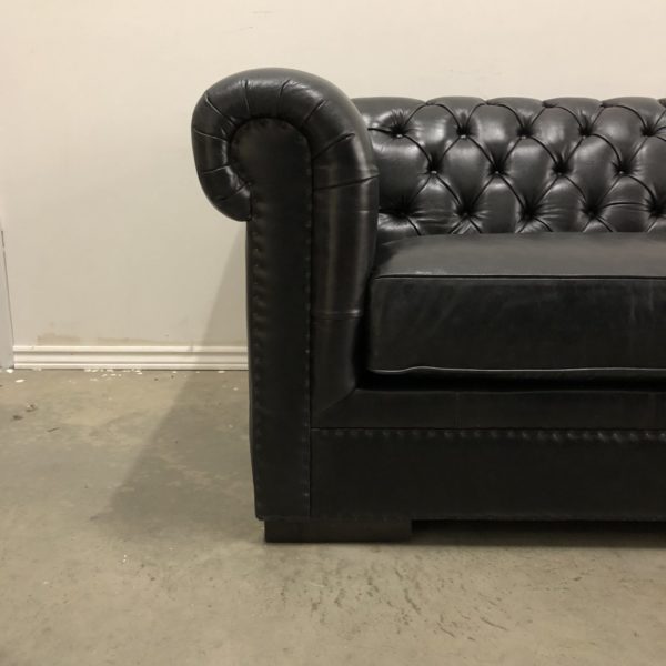 KENNEDY TUFTED LEATHER SOFA