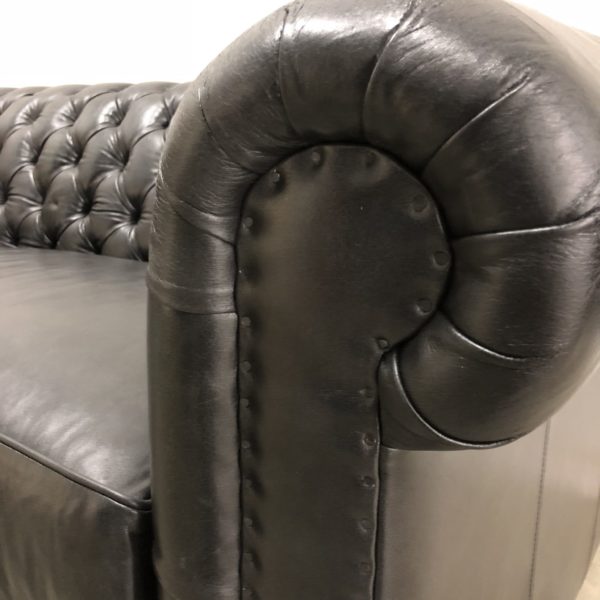 KENNEDY TUFTED LEATHER SOFA