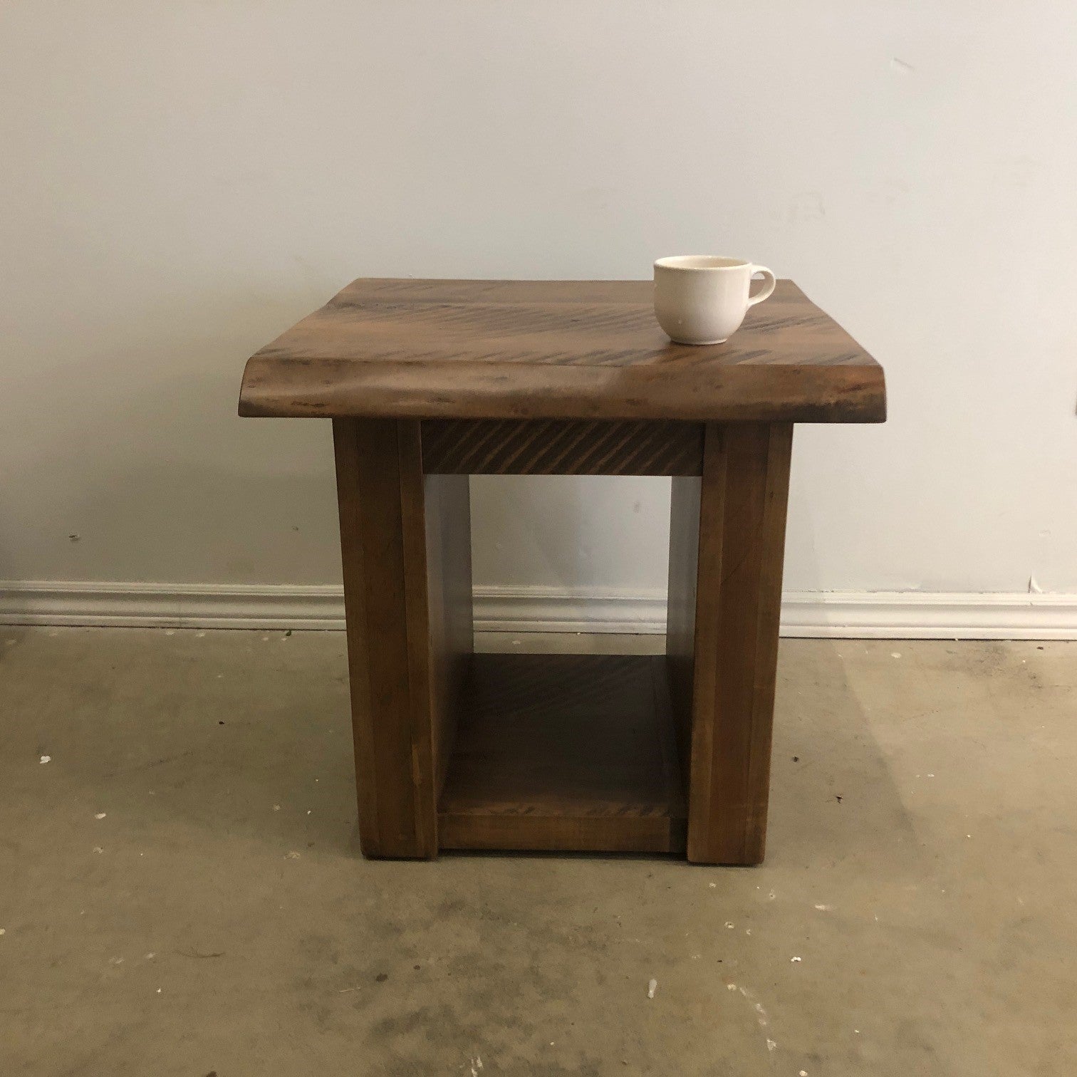 RUFFSAWN LIVE EDGE END TABLE