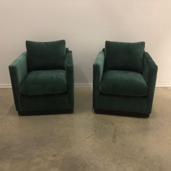 Lotus Custom Fabric Swivel Accent Chair
