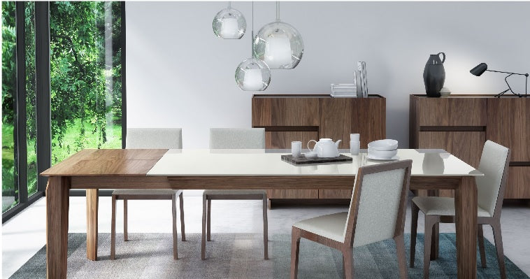 MAGNOLIA GLASS TOP DINING TABLE