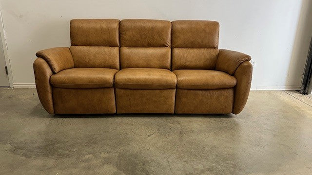 NATUZZI MEMPHIS RECLINING LEATHER SOFA C286