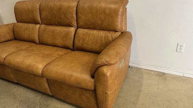 NATUZZI MEMPHIS RECLINING LEATHER SOFA C286