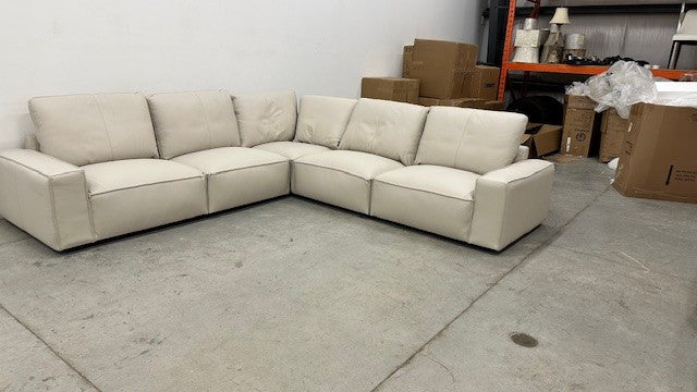TEDDY LEATHER MODULAR SECTIONAL