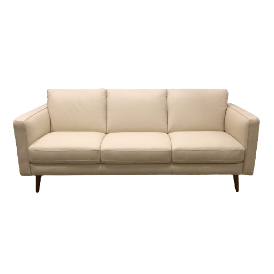 DESTREZZA ITALIAN CREAM LEATHER SOFA