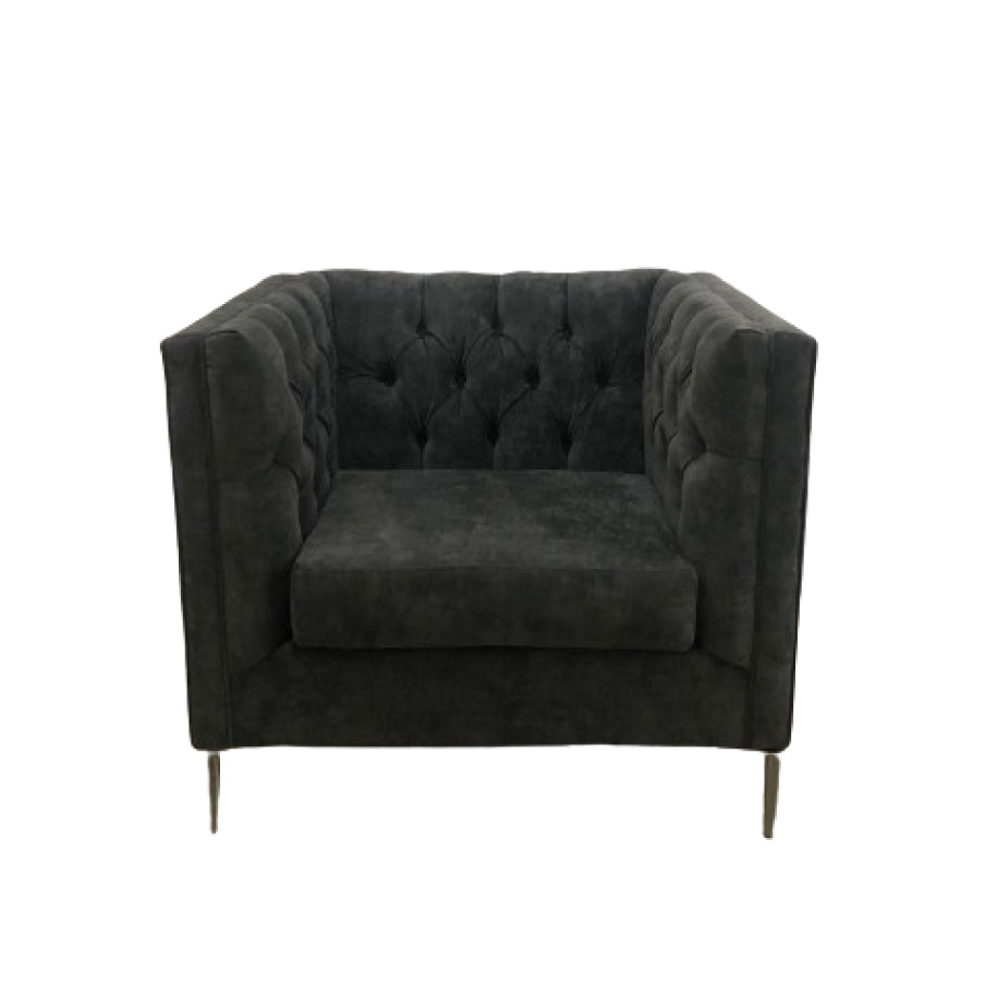 LEO TUFTED FABRIC CHAIR