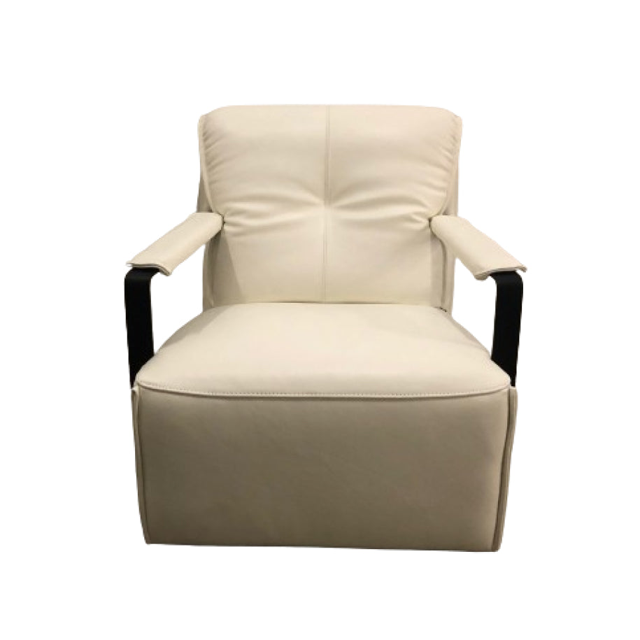 LAGOS WHITE LEATHER ARM CHAIR