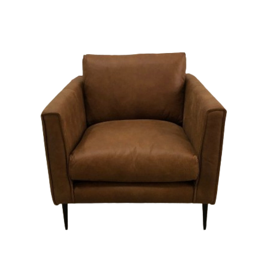 VEGAS LEATHER CHAIR BY CORIUM ITALIA (COGNAC)