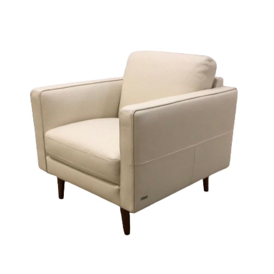 DESTREZZA ITALIAN CREAM LEATHER CHAIR