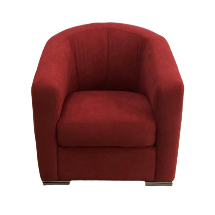 BYRON RED FABRIC TUB CHAIR BY CORIUM ITALIA