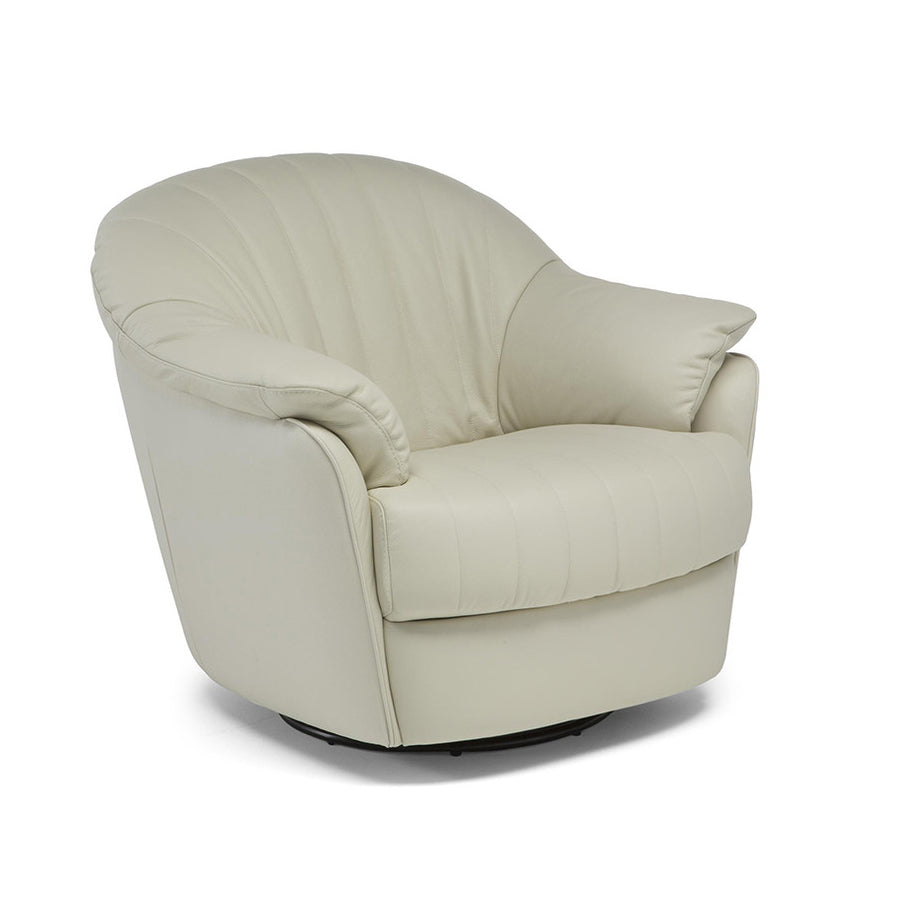 GRATITUDINE ITALIAN LEATHER SWIVEL ROCKER