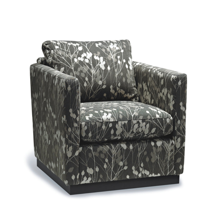 Lotus Custom Fabric Swivel Accent Chair