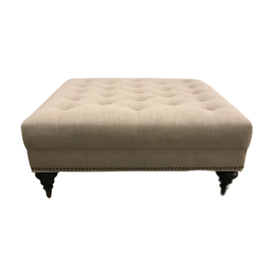 KENMOUNT TUFTED FABRIC OTTOMAN