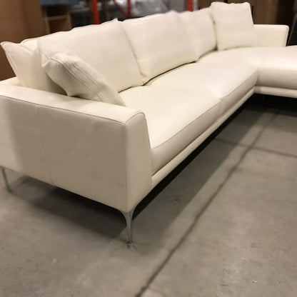 AVALON MODERN LEATHER SECTIONAL WITH CHAISE