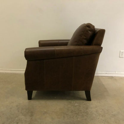 ELEANOR VINTAGE LEATHER ACCENT CHAIR