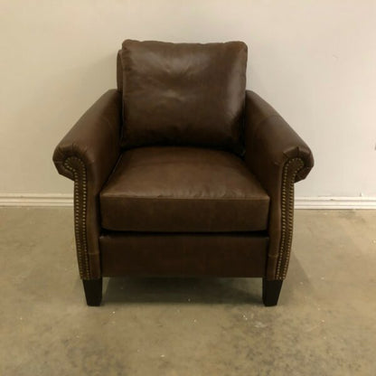 ELEANOR VINTAGE LEATHER ACCENT CHAIR