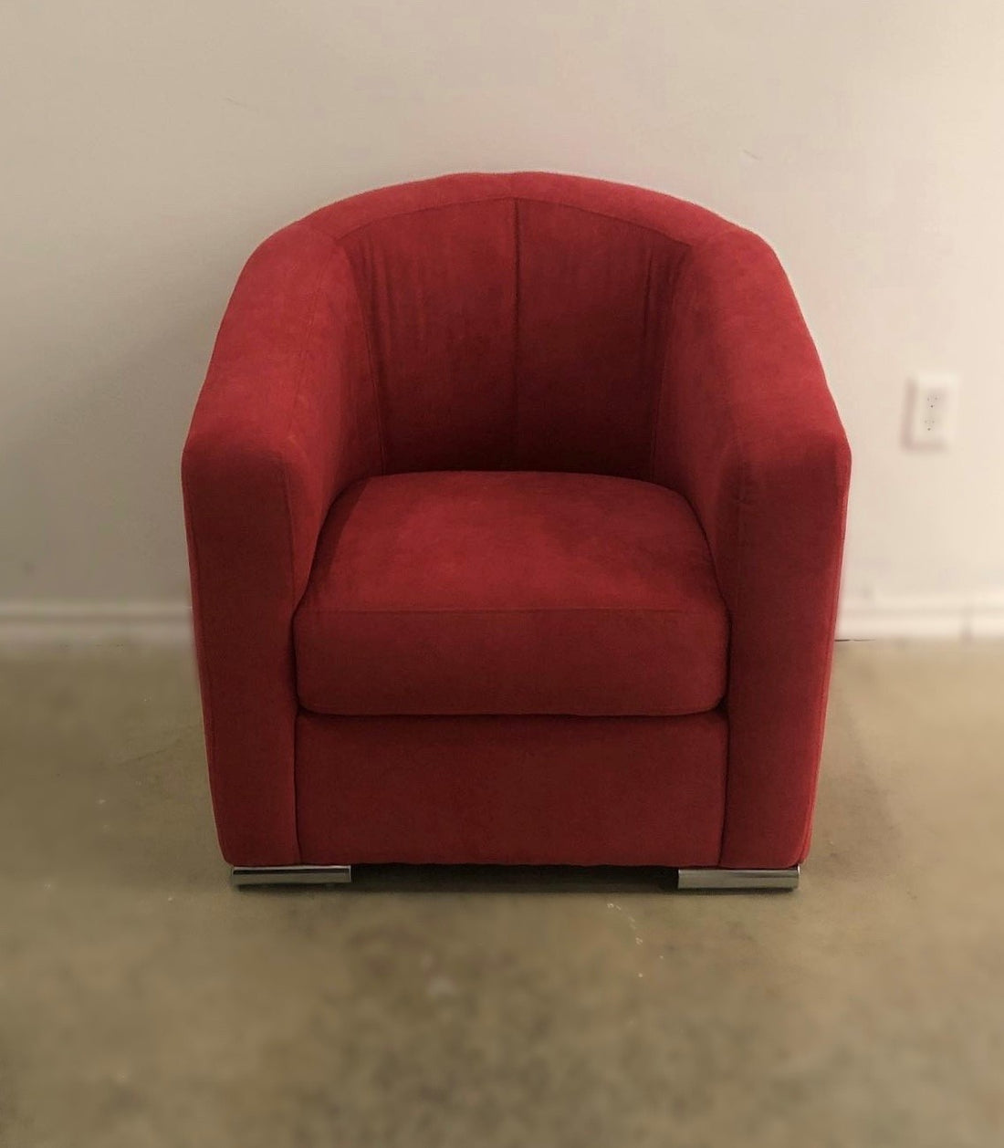 BYRON RED FABRIC TUB CHAIR BY CORIUM ITALIA