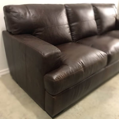 CABOT LEATHER SOFA