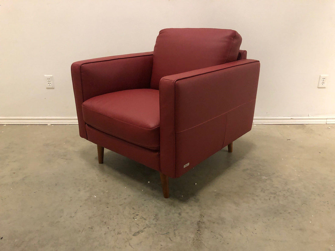 DESTREZZA ITALIAN RED LEATHER CHAIR