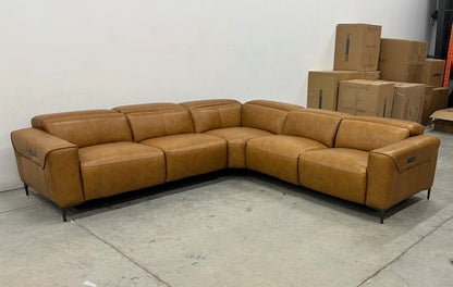 GENE POWER RECLINE LEATHER SECTIONAL