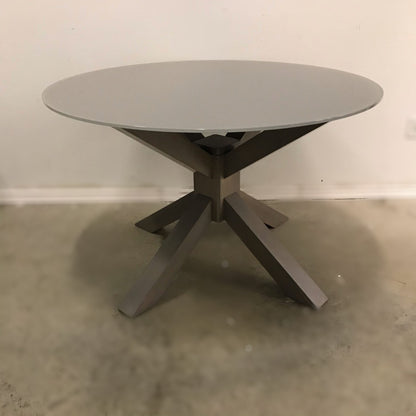 48″ GLASS AND BIRCH TABLE