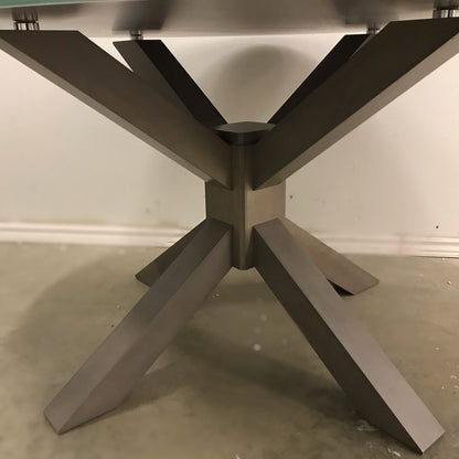 48″ GLASS AND BIRCH TABLE