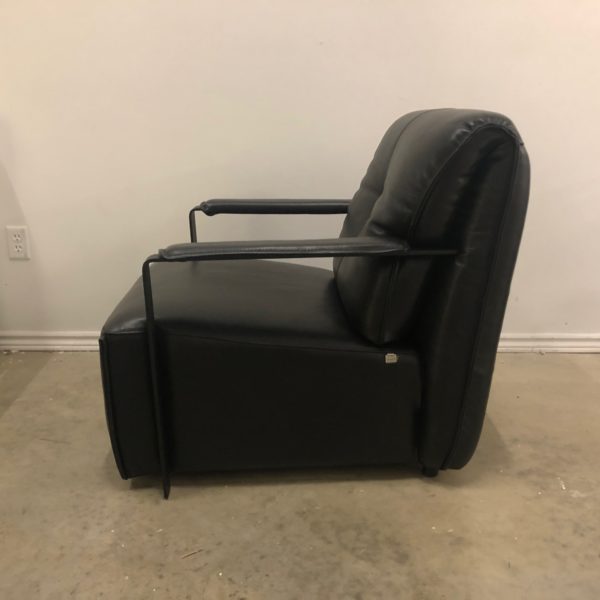 LAGOS BLACK LEATHER ARM CHAIR