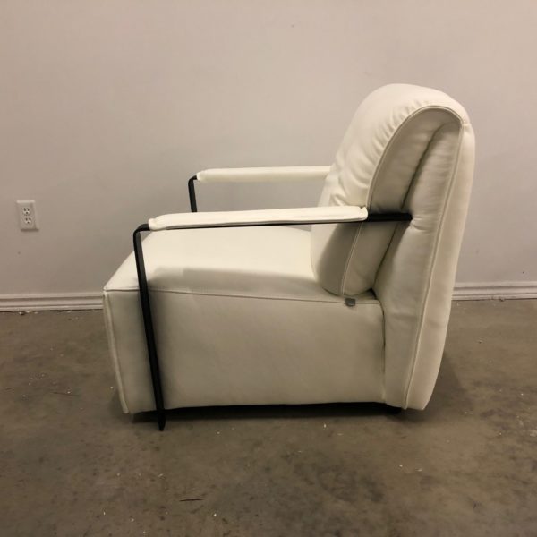 LAGOS WHITE LEATHER ARM CHAIR