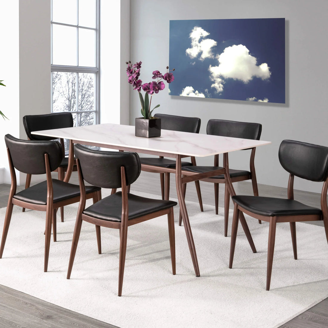 MAVERICK MODERN DINING CHAIR In WHITE