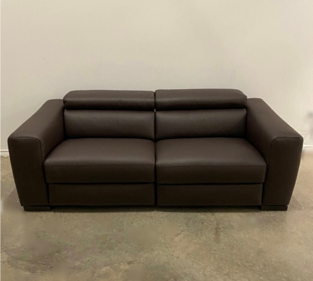 FORZA ITALIAN LEATHER RECLINING SOFA