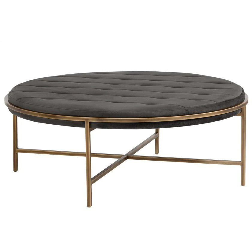 ETHEL ROUND TUFTED OTTOMAN