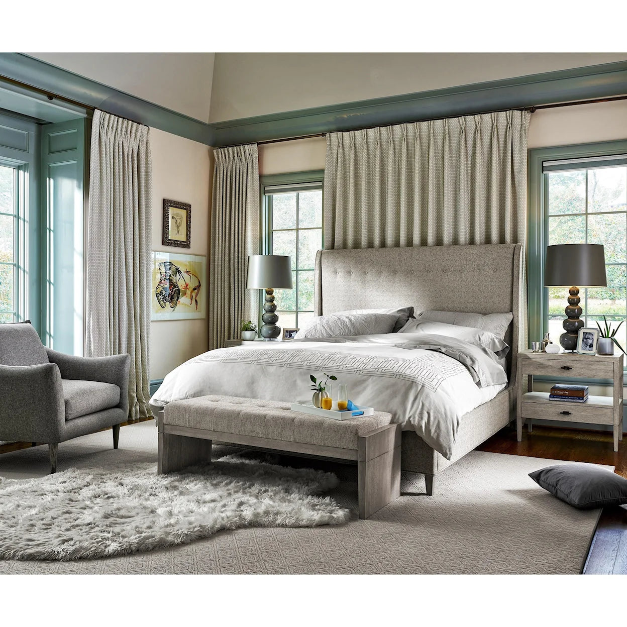 MIDTOWN KING UPHOLSTERED BED