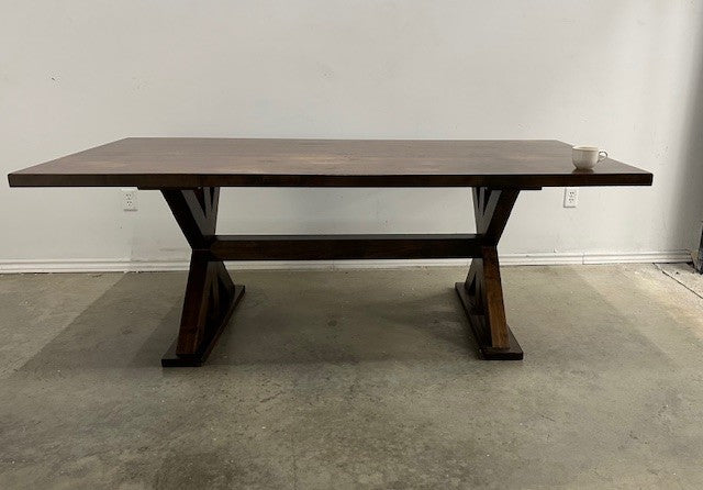 TRUSS SOLID WOOD DINING TABLE